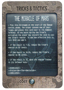 
                            Изображение
                                                                промо
                                                                «Adeptus Titanicus: The Horus Heresy – The Miracle of Mars Promo Stratagem Card»
                        