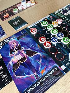 Баланс, непростой персонаж, вместо жизней - шкала энергии (действий). Если скатится в 0 - это смерть для героя. А потому оплата добора и перемещения пули всего 1 энергия. Может даже двигать пулю вверх. Но играть за нее непросто, нужен БАЛАНС)