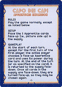 
                            Изображение
                                                                дополнения
                                                                «Capo dei Capi: Apprentices Expansion»
                        