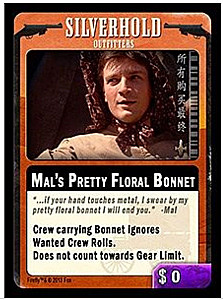 
                            Изображение
                                                                промо
                                                                «Firefly: The Game – Mal's Pretty Floral Bonnet Promo Card»
                        