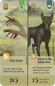 
                            Изображение
                                                                промо
                                                                «Forest Shuffle: Dartmoor – Hairy Hands / Hound of the Baskervilles Promo Card»
                        