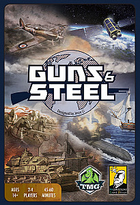 Guns & Steel, Tasty Minstrel Games, 2017 — front cover (image provided by the publisher)