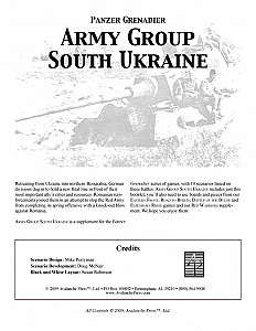
                            Изображение
                                                                дополнения
                                                                «Panzer Grenadier: Army Group South Ukraine – Battles in Bessarabia, 1944»
                        