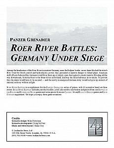 
                            Изображение
                                                                дополнения
                                                                «Panzer Grenadier: Roer River Battles – Germany Under Siege»
                        