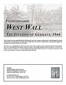 
                            Изображение
                                                                дополнения
                                                                «Panzer Grenadier: West Wall»
                        