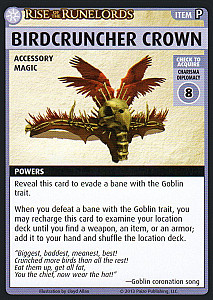 Pathfinder Adventure Card Game: Rise of the Runelords – "Birdcruncher Crown" Promo Card