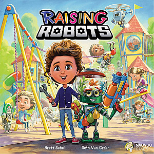 Raising Robots, Nauvoo Games, 2023 — front cover (image provided by the publisher)