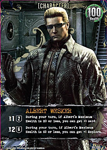 
                            Изображение
                                                                дополнения
                                                                «Resident Evil Deck Building Game: Albert Wesker GenCon Promo»
                        