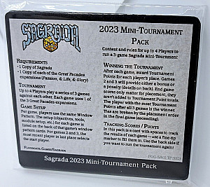 
                            Изображение
                                                                дополнения
                                                                «Sagrada: The Great Facades – 2023 Mini-Tournament Pack»
                        