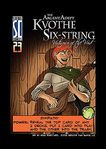 
                            Изображение
                                                                промо
                                                                «Sentinels of the Multiverse: Kvothe Six-String Argent Adept Promo Card»
                        