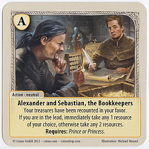 
                            Изображение
                                                                дополнения
                                                                «The Rivals for Catan: Alexander and Sebastian, the Bookkeepers»
                        