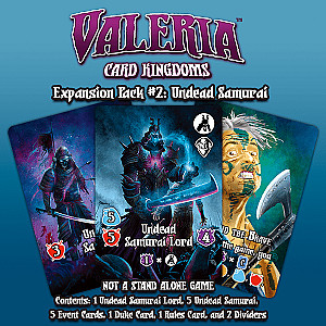 
                            Изображение
                                                                дополнения
                                                                «Valeria: Card Kingdoms – Expansion Pack #02: Undead Samurai»
                        