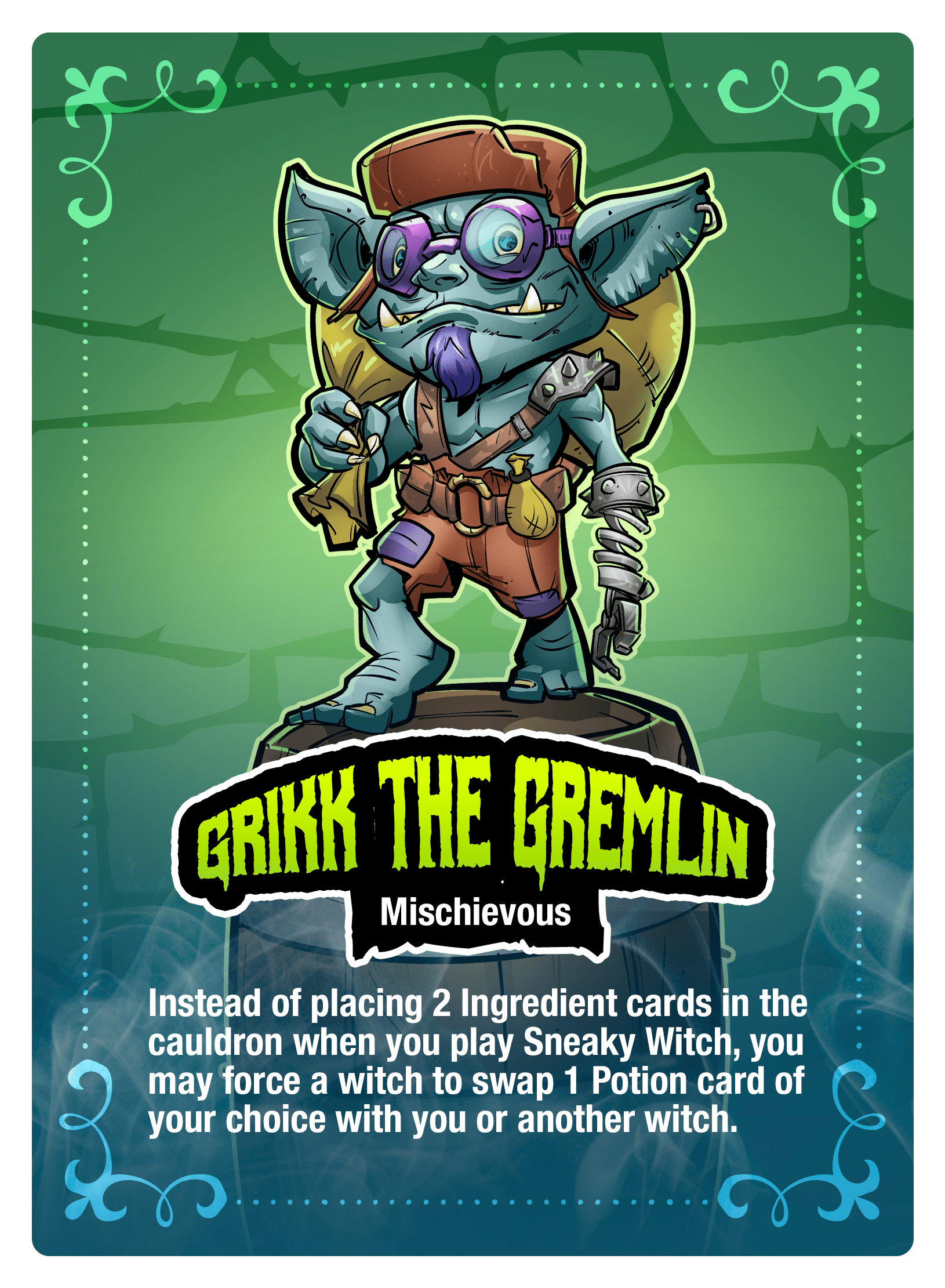 Witchful Thinking: Grikk the Gremlin Promotional Character card»