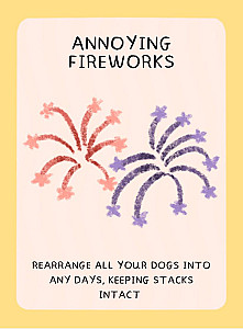 Woof Days: Annoying Fireworks Promo Card